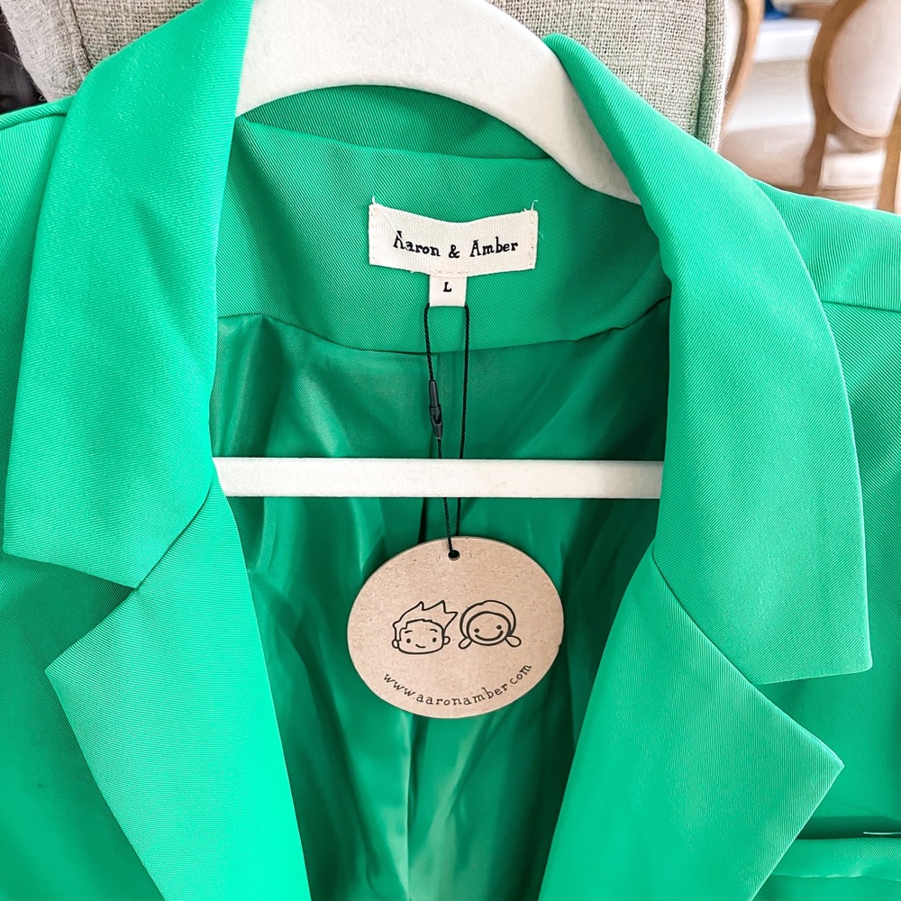 Aaron and amber green blazer